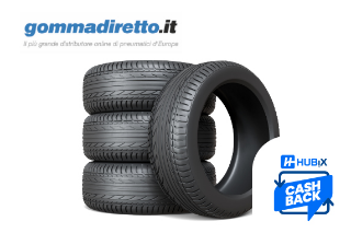 Gommadiretto entra tra i partner di Hubix: cashback sugli pneumatici acquistati online